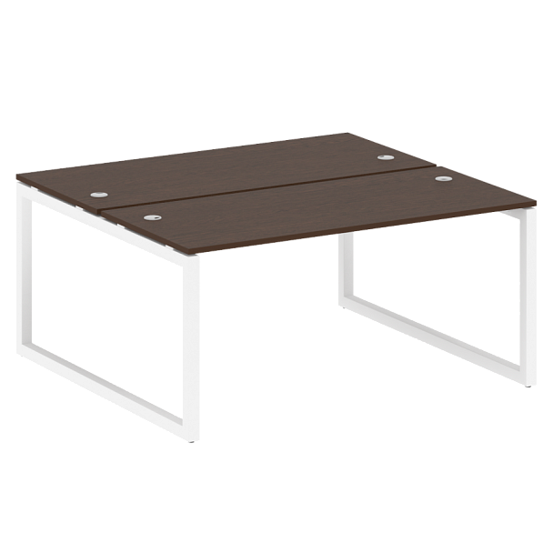 Metal System Quattro Р. ст. на О-образном м/к 50БО.РАС-СП-2.4 Венге/Белый металл 1600*1475*750 - Вид 1