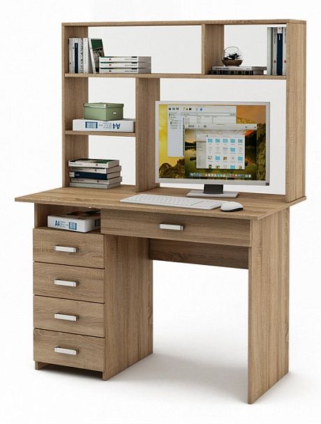 Стол компьютерный Лайт-4Я СН - Вид 1