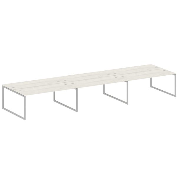 Metal System Quattro Р. ст. на 6 раб. места на О-образном м/к 40БО.СМ-6.5 Дуб наварра/Серый металл 5400*1475*750 - Вид 1