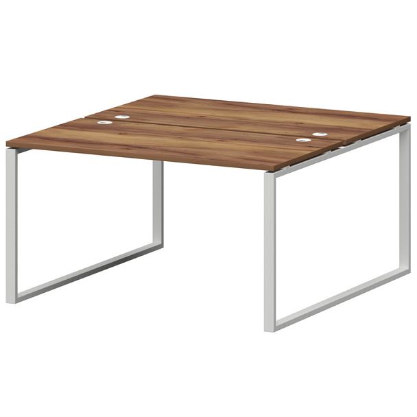 Бенч двойной на металлокаркасе СМС2-О-14К.149.Пр25 Таксония/Белый 1400x1496x750 Смарт - Вид 1