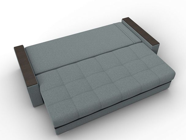 Диван прямой с декором Лига-096 НПБ Рогожка;Экокожа серый - Вид 8
