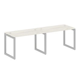 Metal System Quattro Р. ст. на 2 раб. места на О-образном м/к 50БО.СМ-2.2 Дуб наварра/Серый металл 2400*720*750 - Фото предпросмотра