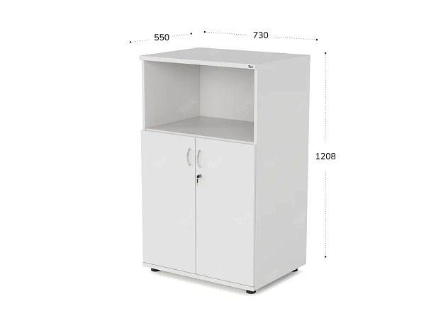 UNITY РШК-11Г БЕЛЫЙ Комбинированный шкаф Прямой 730х550х1208 - Вид 1