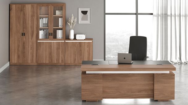 Стол для переговоров Liverpool 120x120x76 дуб нордик - Вид 9