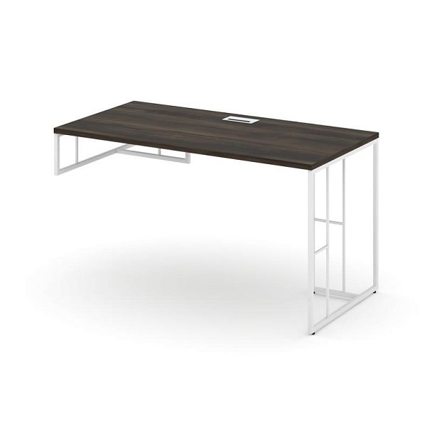 Rift Стол письменный для опорной тумбы левый RF.SPOT-014 (L) Дуб Мали/Металл Белый 1580*700*750 - Вид 1