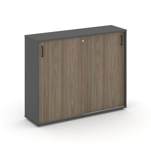 Стайл Проджект Тумба опорная/приставная SN.TOP-173 Антрацит/Вяз Благородный/Черный Ручки 1632*400*11 - Вид 1