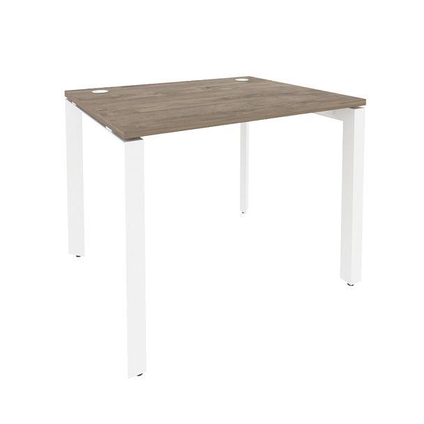 Onix Стол рабочий на П-образном м/к O.MP-SP-1.8 Тиквуд темный/Белый металл 980*800*750 - Вид 1