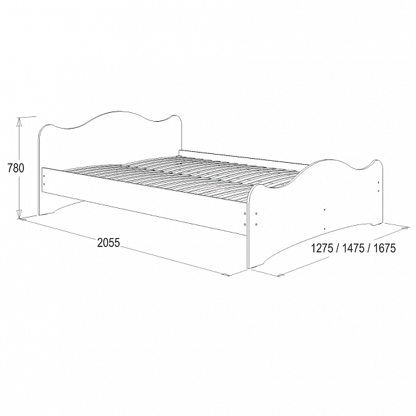 Кровать-5 (1200x2000) - Вид 2