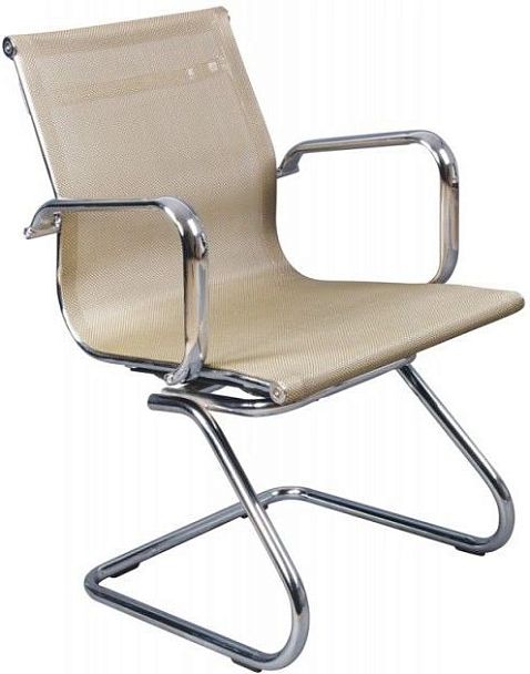 Кресло Бюрократ CH-993-Low-V золотистый сетка низк.спин. полозья металл хром - Вид 1