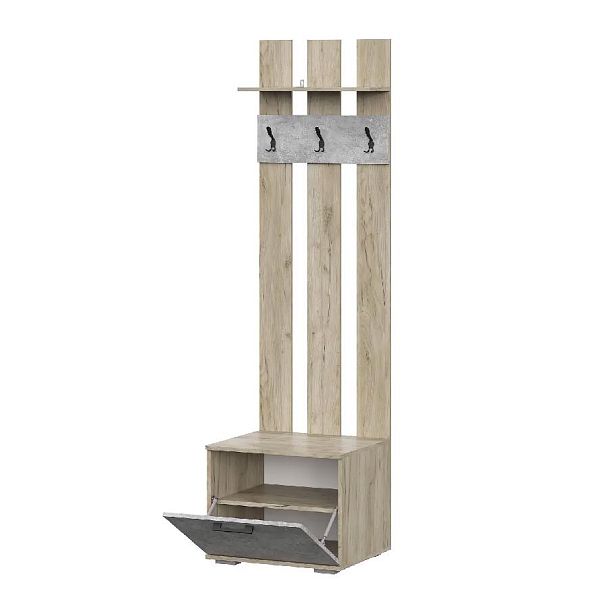 мс для прихожей Бостон ВШ-2 дуб крафт серый/бетонный камень - Вид 2