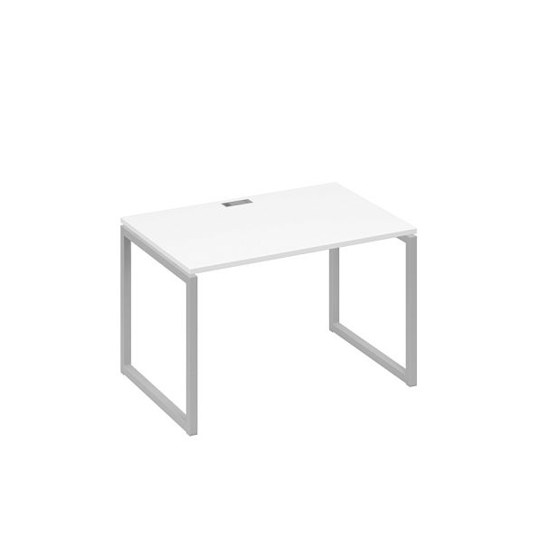 Стол письменный на металлокаркасе QUATTRO A4 А4 Б4 023 БП белый премиум / металлокаркас серый - Вид 1