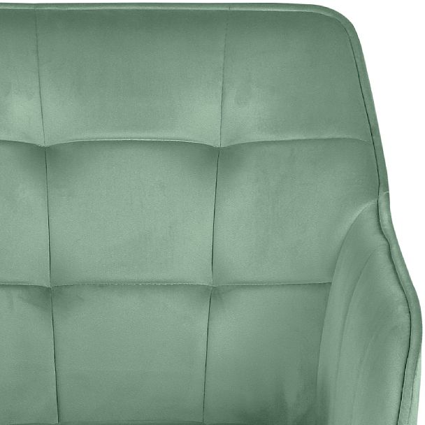 Барное поворотное кресло Мони К, Confetti aquamarine/черный - Вид 8