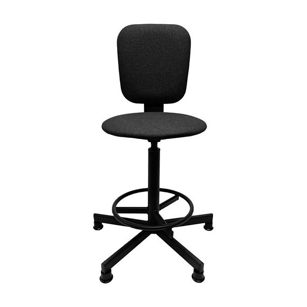 Стул кресло кассира, ресепшн РС37, на винте, без подлокотников, ткань, темно-серый - Вид 4