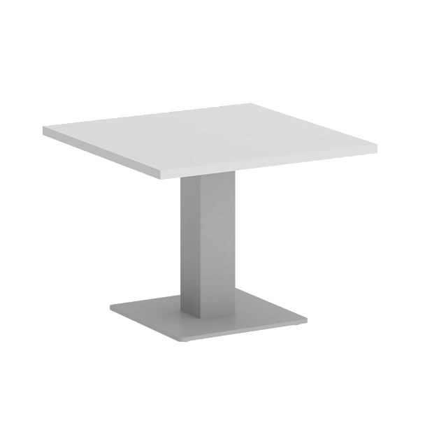 Home Office Стол журнальный квадратный VR.SP-5-60.2G Белый/Серый металл 600*600*450 - Вид 1