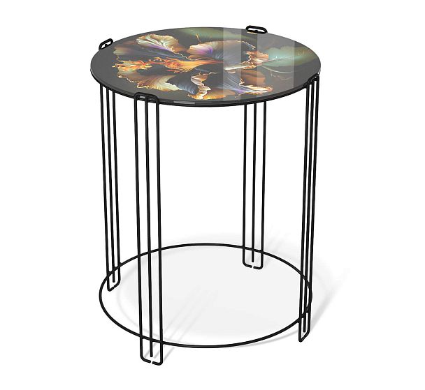 Столик журнальный Sheffilton SHT-CT53 ночной цветок/черный муар - Вид 2