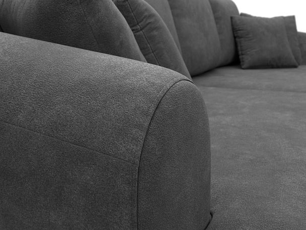 Диван прямой Милтон Велюр серый - Вид 4