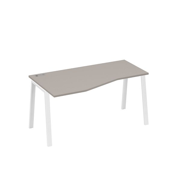 Стол эргономичный левый "Техно" на металлокаркасе TRE A4 А4 Б3 065 БП мокко премиум / металлокаркас белый - Вид 1