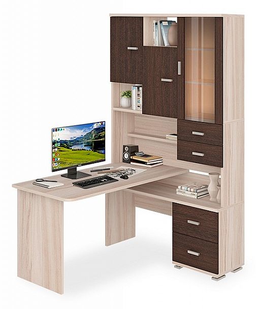 Стол компьютерный Домино СР-620/140 Венге/Карамель правый - Вид 1