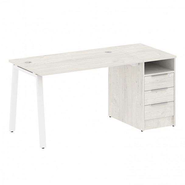 Рабочая станция "Metal System" БА.РС-СТП -1.2 дуб наварра/белый - Вид 1