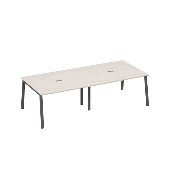 Стол 280 переговорный с металлокаркасом TRE A4 А4 Б3 132-2 БП дуб / металлокаркас антрацит - Вид 1