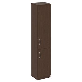 Nova S Шкаф высокий узкий (1 низкая дверь ЛДСП, 1 средняя дверь ЛДСП) В.СУ-1.3 (R) Венге 388*360*1915 - Фото предпросмотра