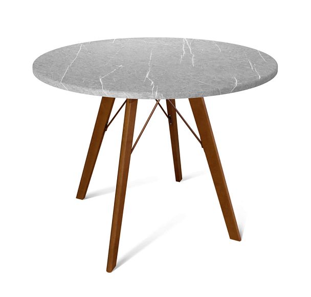 Стол Sheffilton SHT-TU9/TT 90 МДФ темный орех/серый мрамор - Вид 1