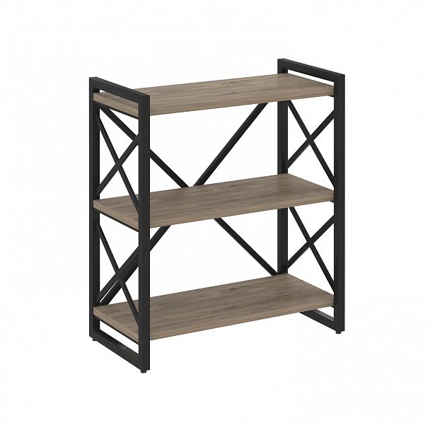 Стеллаж на опорах "Loft" VR.L-MST.O-3.8 тиквуд темный/черный - Вид 1