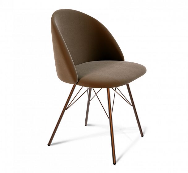 Стул Sheffilton SHT-ST35/S37 кофейный ликер/медный металлик - Вид 1