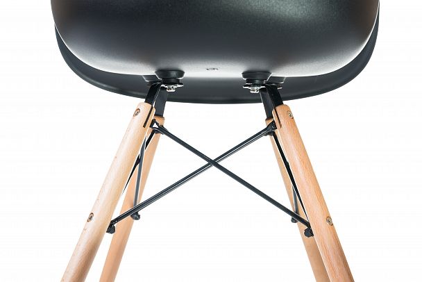 Стул обеденный DOBRIN DAW (ножки светлый бук, цвет сиденья чёрный) - Вид 7