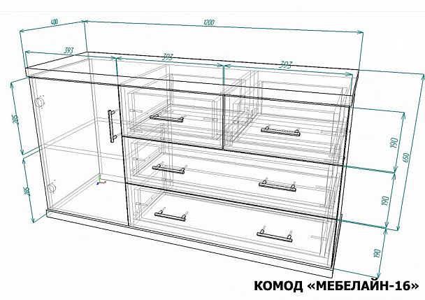 Комод Мебелайн-16 - Вид 2