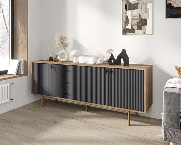 Комод с тремя дверками и тремя ящиками Emerson арт EM07/7024/L - Вид 3