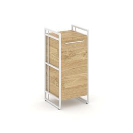 Rift Шкаф 2 ниши узкий RF.SU-21 (R) Тиквуд Светлый/Металл Белый 420*396*924 - Фото предпросмотра