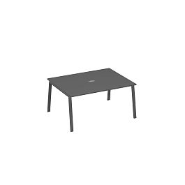 Стол 160 на металлокаркасе TRE для переговорной A4 А4 Б3 133 БП антрацит премиум / металлокаркас антрацит - Фото предпросмотра