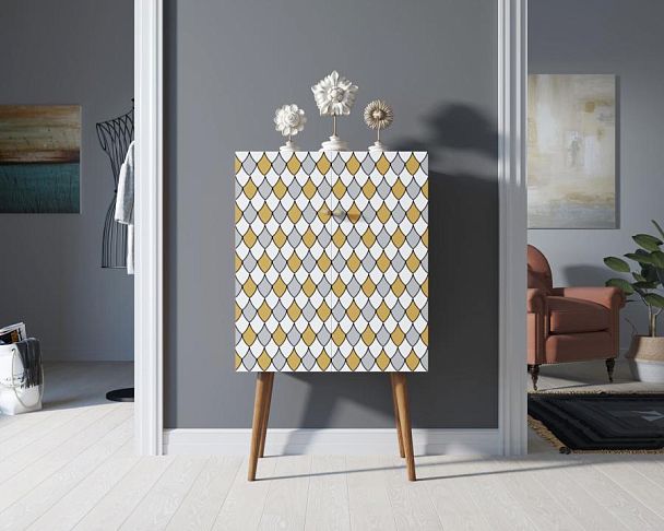 Комод на высоких ножках Berber 22 принт арт BB09/Print_22 - Вид 4