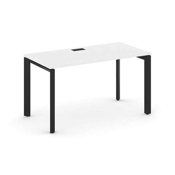 Style Project Next Стол письменный SN-59P.SP-004 Белый/Металл Черный/Черный Заглушка 1580*600*750 - Вид 1