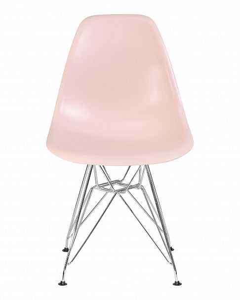 Стул обеденный DOBRIN DSR (ножки хром, цвет светло-розовый (PK-02)) - Вид 6