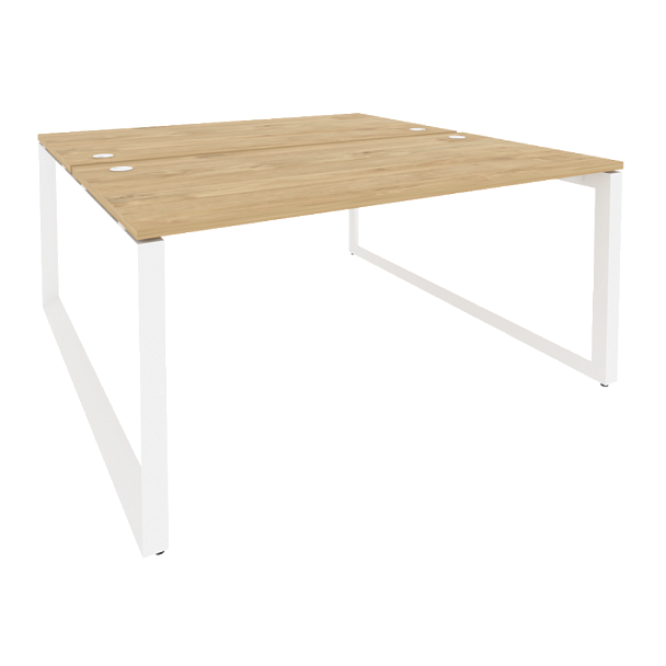 Onix Рабочая станция на О-образном м/к O.MO-D.RS-2.4.8 Тиквуд светлый/Белый металл 1580*1635*750 - Вид 1