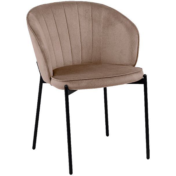 Комплект кухонных стульев Миэль латте велюр/черный, 4 шт. - Вид 3