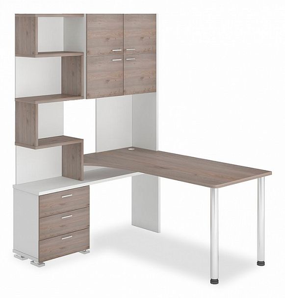 Стол компьютерный Домино нельсон СР-500М/160 Белый/Нельсон левый - Вид 1