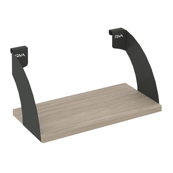 Навесные полки. Кронштейны+ЛДСП полка 400мм MAN-41-4 Дуб аттик/Антрацит металл 400*220*200 - Вид 1