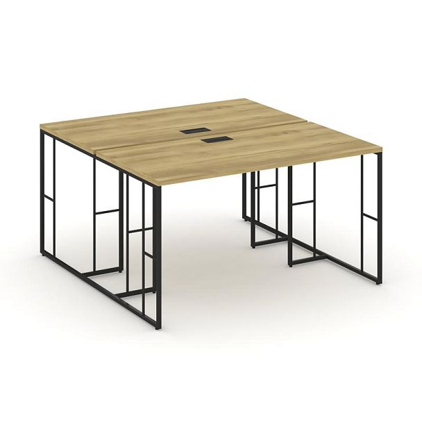 Rift Рабочая станция RF.DRS-003 Дуб Винченцо/Металл Черный 1380*1232*750 - Вид 1