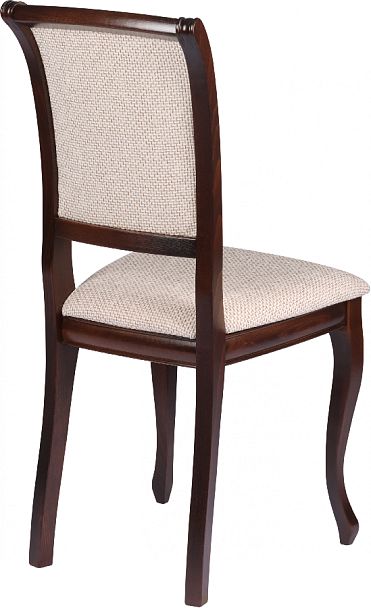 Комплект деревянных стульев с мягким сиденьем Арктос Темный орех/Кремовая рогожка, 2 шт. - Вид 4