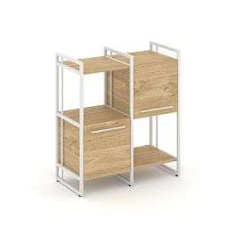 Rift Шкаф комбинированый RF.NS-005 Тиквуд Светлый/Металл Белый 820*396*924 - Фото предпросмотра