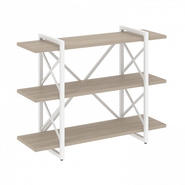 Стеллаж на опорах "Loft" VR.L-MST.O-3.8V дуб аттик/белый - Вид 1