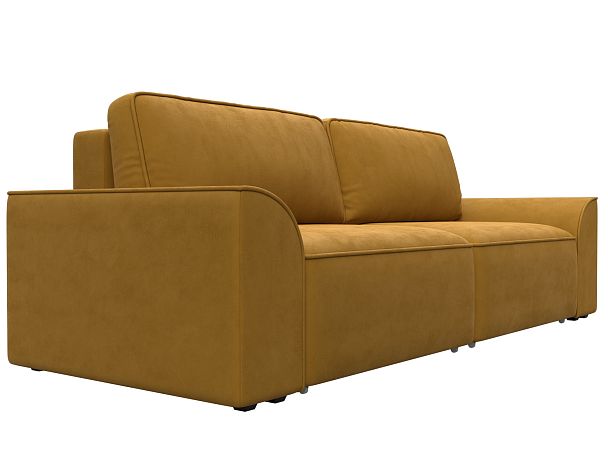 Диван прямой Лига-048 НПБ Велюр желтый - Вид 3