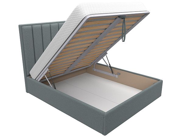 Кровать интерьерная Афродита 160 Рогожка серый - Вид 6