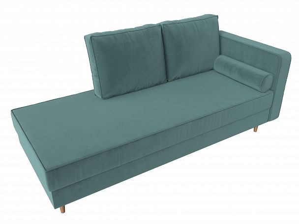 Кушетка Прайм правый (полностью Велюр бирюзовый) - Вид 5