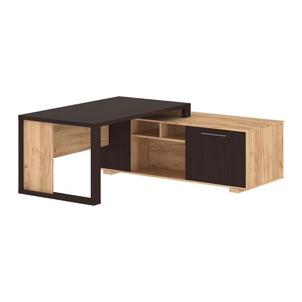 Стол руководителя с тумбой ACT 1918(R) Венге Магия/Дуб Бофорд 1900х1800х750 ALTO - Вид 1