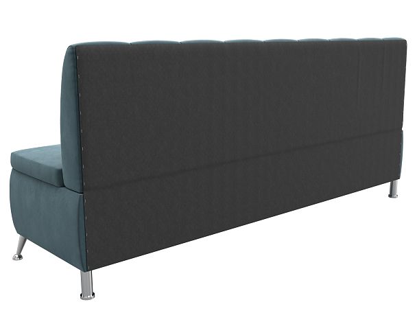 Кухонный прямой диван Кантри (полностью велюр бирюзовый) - Вид 7