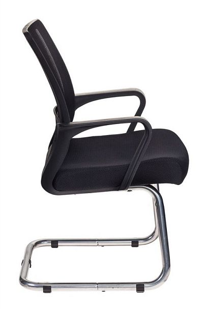 Кресло Бюрократ MC-209 черный TW-01 TW-11 сетка/ткань полозья металл серебристый - Вид 2